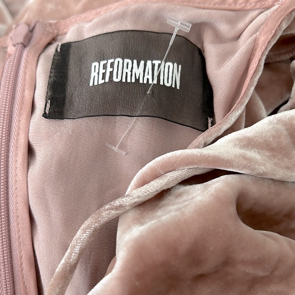 Reformation Lorraine Velvet Silk Mini Dress - Picture 8 of 16